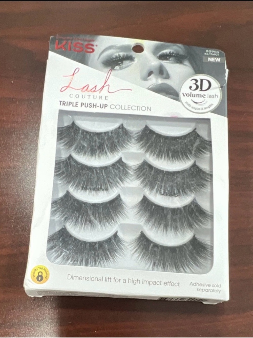 Kiss Lash Couture Triple Push-Up 3D Volume False Lashes - Black